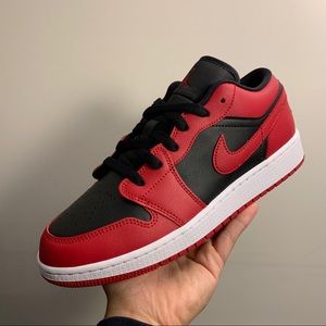 Brand New Jordan 1 Low Black Red White Bred